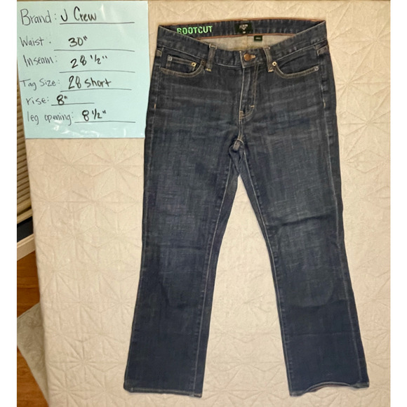 J.Crew Jeans, Women's Size 26 Blue Button Fly High-Rise Bootcut School‎ - Picture 5 of 5